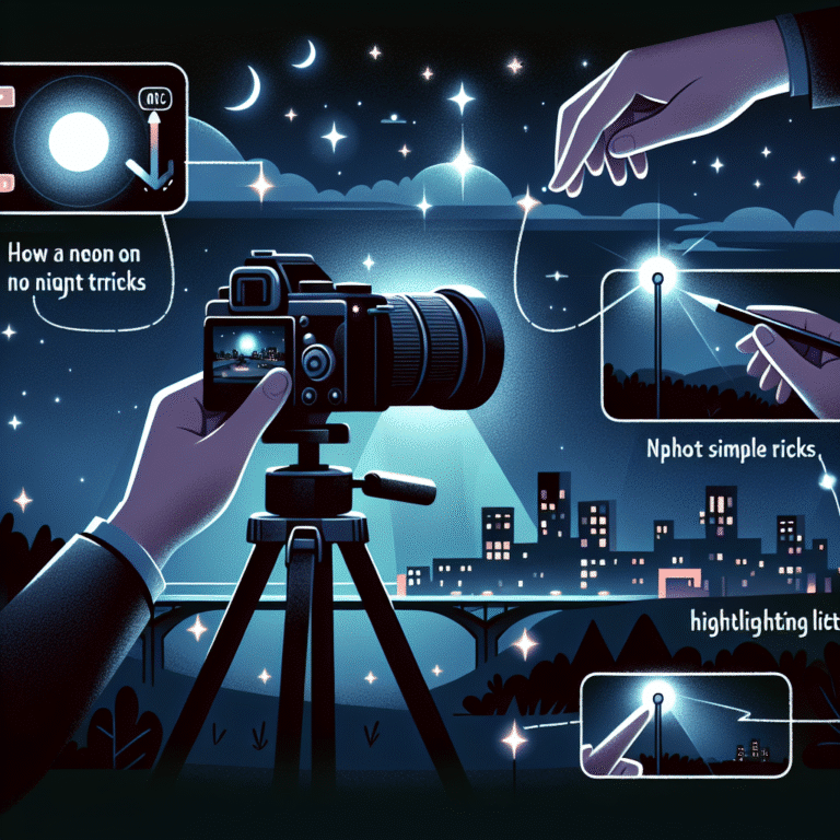 como realçar luzes em fotos noturnas: truques simples