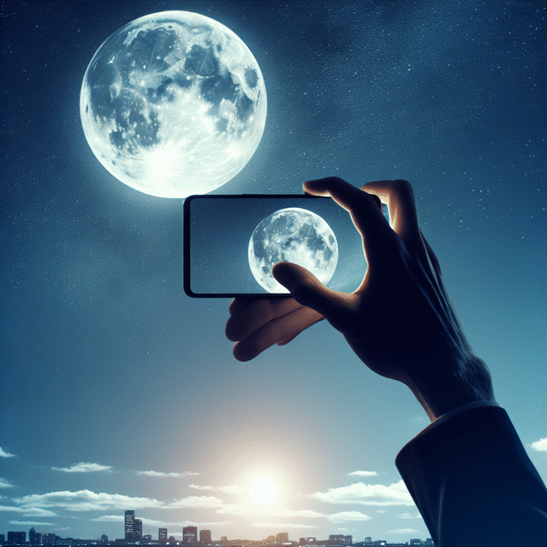 ideias criativas para capturar a beleza da lua com o smartphone