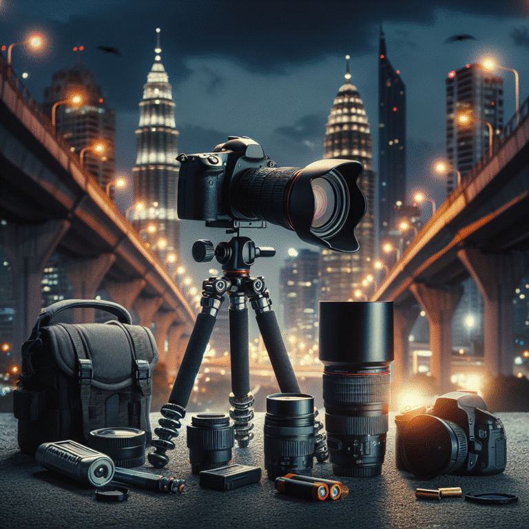 acessórios essenciais para fotos urbanas à noite