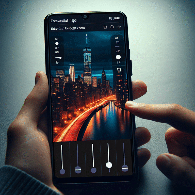 Edição de fotos noturnas: dicas essenciais para smartphones