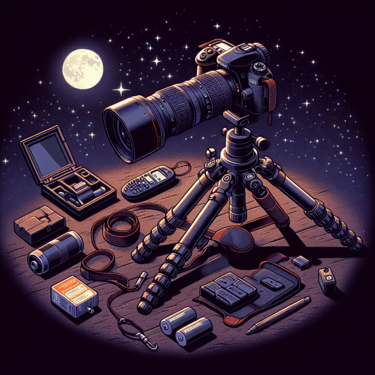 equipamento básico para iniciantes em fotografia noturna